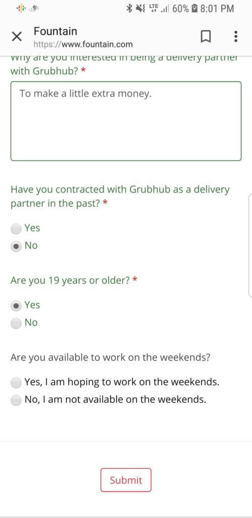 GrubHub On-Boarding