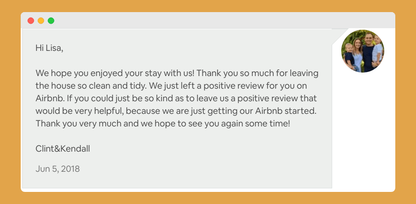 Airbnb Review Request