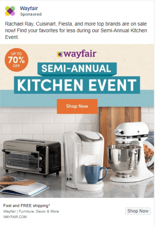 wayfair paid advertising